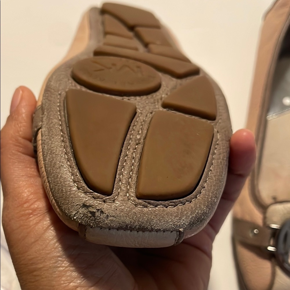 Michael Kors Tan Leather Loafers with Silver Accents - Picture 9 of 13